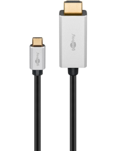 
60174 Cable USB C Macho a HDMI Macho  2.00m 4K/120Hz 8K/30 Hz  48 Gbit/s  Bulk Goobay