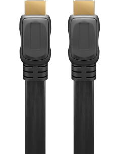 
61281 Cable HDMI A-A  5 metros Negro 4K 60Hz  10,2 Gbit/s Series 2.0 PLANO Goobay