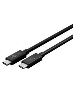 
61716 GOOBAY - Cable de 0,70 m USB 4 G3X2 40Gbps PD240W USB-C Macho a USB-C Macho Negro Video 8k@60Hz Datos y carga 2