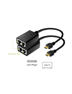 
HD0021 LOGILINK - Logilink HDMI extender set over LAN, 30 m, 1080p/60 Hz, Pigtail, 0.3 m