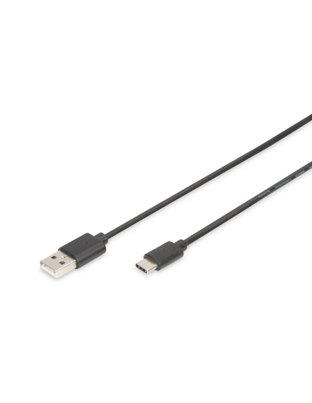 
AK-300154-018-S USB Type-C connection cable, type C to A M/M, 1.8m, 3A, 480MB, 2.0 Version, bl