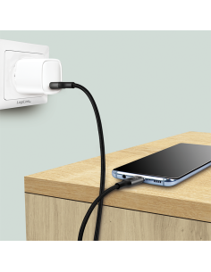 
CU0181 LOGILINK - Cable de  1,00m USB-PD 3.0 0,48 Gbit/s PD100W USB-C Macho a USB-C Macho Negro Con pantalla de visualizacion 2