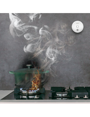 
SH0132 LOGILINK - Detector de humo inteligente WiFi, compatible con Tuya.
Control a través de una red Wi-Fi existente con la
