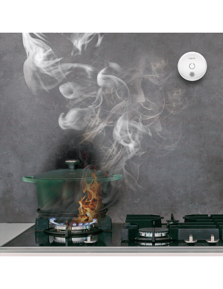 
SH0132 LOGILINK - Detector de humo inteligente WiFi, compatible con Tuya.
Control a través de una red Wi-Fi existente con la