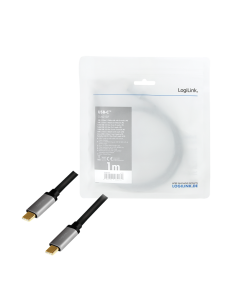 CUA0107 Cable de  1,00m USB-PD 3.2 Gen2 10 Gbit/s PD100W USB-C Macho a USB-C Macho Negro E-mark carga  datos Video  4K/60 Hz (3
