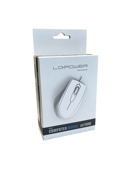 
M710W Ratón Optico 800dpi Blanco USB LC-Power