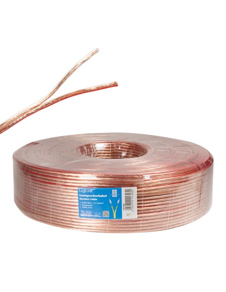 
CA1083  LOGILINK - Bobina de  10 metros cable Altavoz Transparente 2x2,50mm CCA-PVC  Logilink