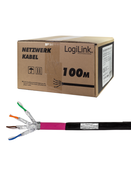 
 Cat.7 outdoor network cable (direct burial cable), LSZH-PE, 100 m
Part No.: CPV0082
EAN: 4052792068108 