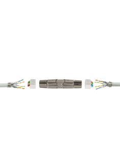 
Empalmador Cable de AWG 2224  Conector de cable de montaje en campo, Cat.7, blindado, tipo delgado