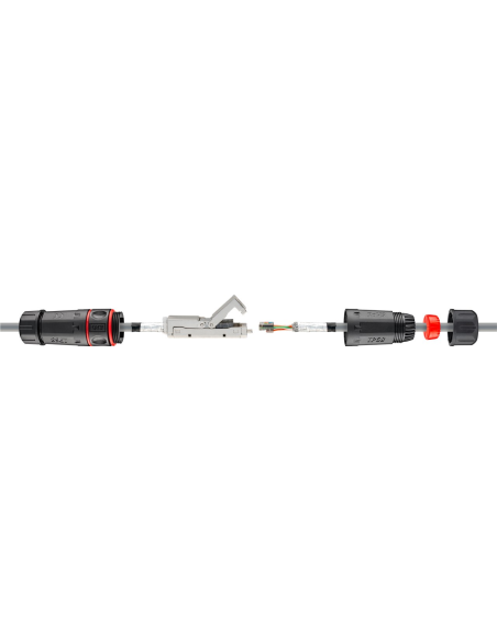 
44417 Empalmador Cat 6  STP IP68, Doble conexion de campo sin Herraminetas Waterproof  Goobay