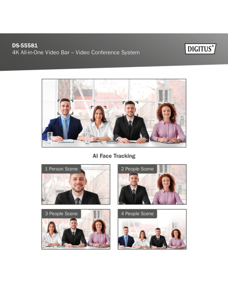 
DS-55581 DIGITUS - Barra de vídeo 4K All-In-One - sistema de videoconferencia