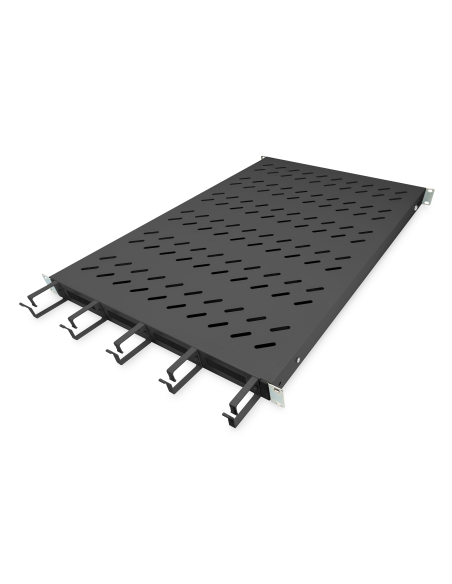 
DN-97685 Estante de 1UA para la instalación fija en armarios con una profundidad de 1000 mm incl. gestión de cables, negro