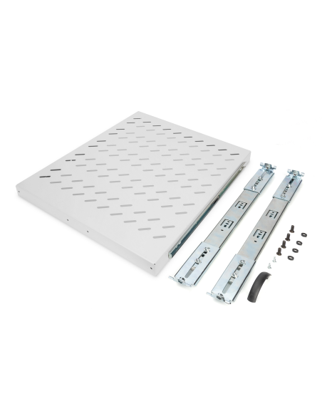 
DN-19 TRAY-2-800 Estante extraíble de 1UA para armarios con una profundidad de 800 mm 40x484x568 mm, hasta 25 kg, gris (RAL 7