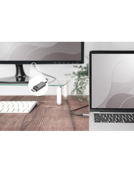 
DB-300334-020-S DIGITUS - Cable adaptador bidireccional de USB tipo C a DisplayPort