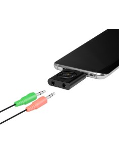 
UA365 LOGILINK - Adaptador de audio USB 3.2 con EQ, USB-C/M a 2x 3,5 mm/F, 7.1 canales LogiLink