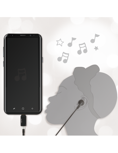 
UA0356 LOGILINK - Adaptador de audio USB 3.2, USB-C/M a 3,5 mm/F, negro  LogiLink