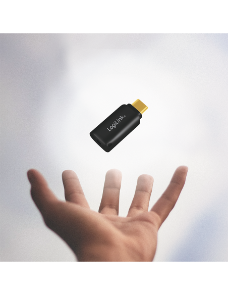 
UA0356 LOGILINK - Adaptador de audio USB 3.2, USB-C/M a 3,5 mm/F, negro  LogiLink