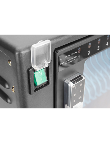 
DN-45007 DIGITUS - Armario de carga móvil, 14", USB-C, cerradura electrónica PIN 16 estaciones de carga, ventiladores, 384 x 