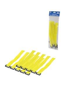 
KAB0015 Bridas Velcro 300 x 20mm, 10 pcs., Amarillo LogiLink