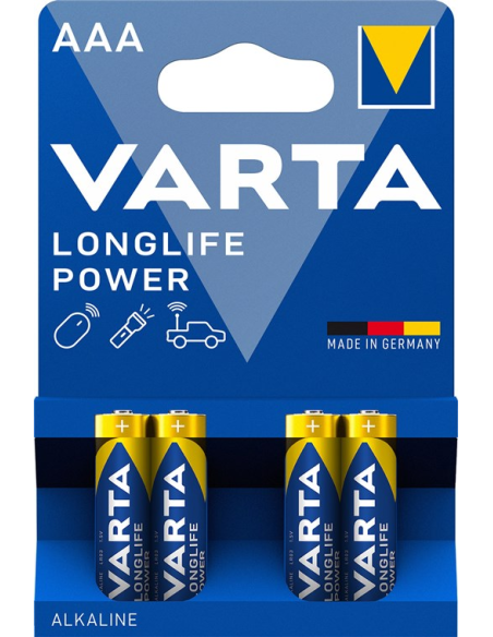 
Pila Alcalina   LR03 AAA 1,5V    4 x Blister Varta Longlife  Power