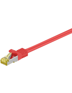 
91571 Latiguillo CAT 7, S/FTP,  0.25 m, Rojo, LSZH Goobay