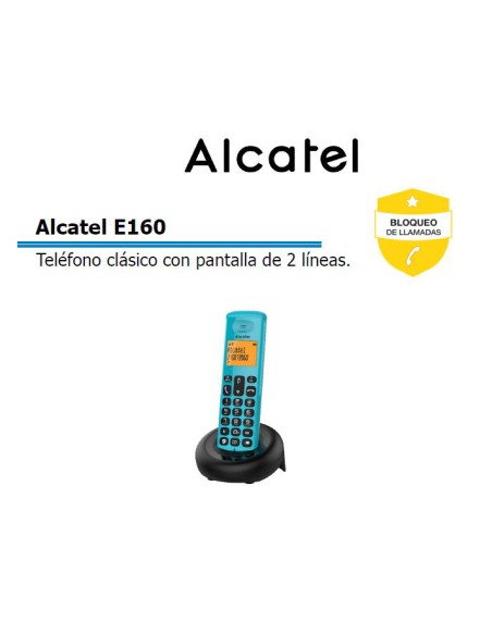 
ATL1426700 ALCATEL - Alcatel E160  EWE Azul Teléfono clásico con pantalla de 2 líneas