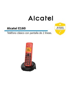 
ATL1426717 ALCATEL - Alcatel E160  EWE Rojo Teléfono clásico con pantalla de 2 líneas