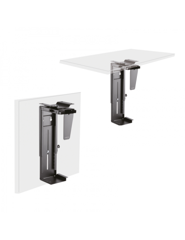
EO0005 : Soporte de PC bajo mesa/ pared, Ajustable, Giratorio, Deslizable