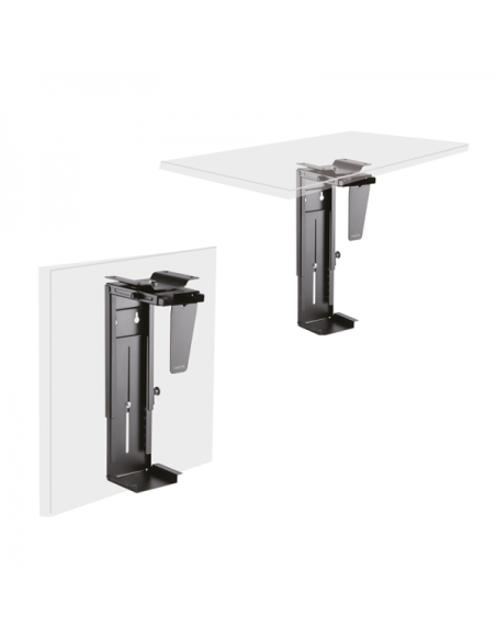 
EO0005 : Soporte de PC bajo mesa/ pared, Ajustable, Giratorio, Deslizable