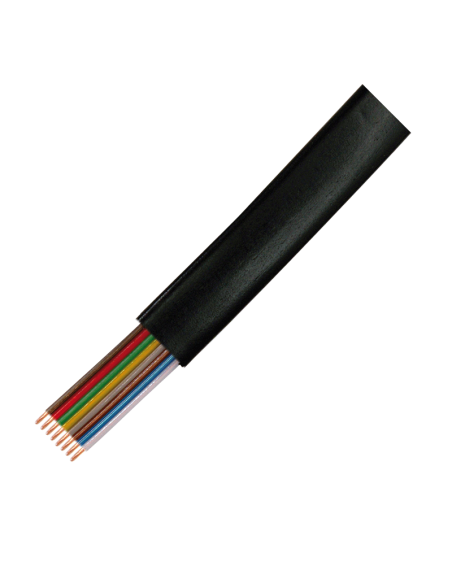 
CM08 LOGILINK - Bobina telefónica Plano Negro 100 metros 8 hilos