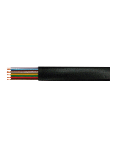 
CM08 LOGILINK - Bobina telefónica Plano Negro 100 metros 8 hilos