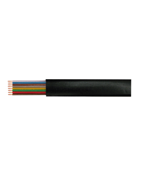 
CM08 LOGILINK - Bobina telefónica Plano Negro 100 metros 8 hilos