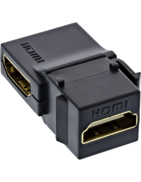 

Modulo Keystone HDMI Hembra > HDMI  Hembra Negro supports HDMI 2.0 Acodado 90º