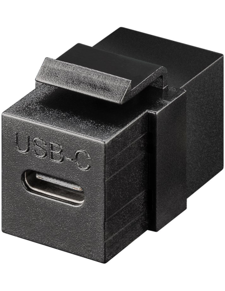 
61261 Adaptador Keystone USB 3.2 Gen 2 (10 Gbit/s),USB-C-Hembra > USB-C-Hembra Negro
