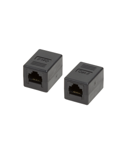 
NP0034A Adaptador Cat 6 2xRJ45 Hembra-Hembra UTP Negro plastico  Logilink
parte delantera y trasera