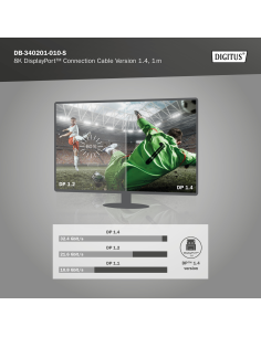 
DB-340201-010-S DIGITUS - Cable Displayport  Macho-Macho de  1m V.1.4 8K Carcasa de aluminio, dorado, Nylon Blister Digitus 2