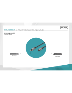 
DB-510510-020-S DIGITUS - CABLE TOSLINK M/M, audio digital, 2 m Carcasa de aluminio, dorado
