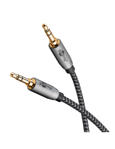 
65272 GOOBAY - Cable Audio Stereo MiniJack 3.5 M/M  0,50m Flexiplus Nylon Goobay