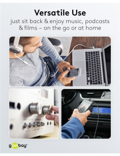 
65282 GOOBAY - Cable Audio Stereo MiniJack 3.5 M/M  3,00 m 90º Flexiplus Nylon Goobay 2