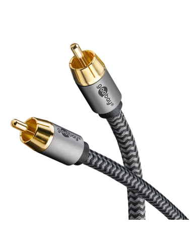 
65298 GOOBAY - Cable  5,0m 1xRCA M a 1xRCA Macho Subwoofer Flexiplus Nylon Goobay