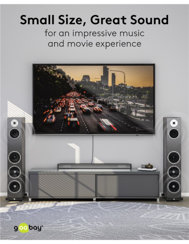 
65299 GOOBAY - Cable 10,0m 1xRCA M a 1xRCA Macho Subwoofer Flexiplus Nylon Goobay