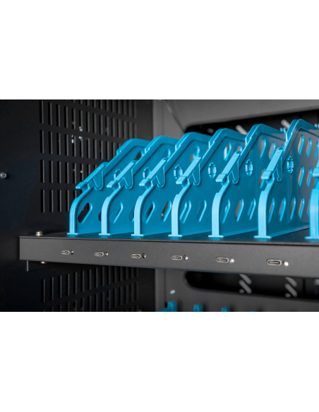 
DN-45006 DIGITUS - Armario de carga móvil, 15.6", USB-C 30 estaciones de carga, PDU, ventiladores, 1260 x 824 x 650 mm