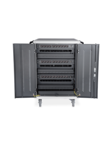 
DN-45006 DIGITUS - Armario de carga móvil, 15.6", USB-C 30 estaciones de carga, PDU, ventiladores, 1260 x 824 x 650 mm