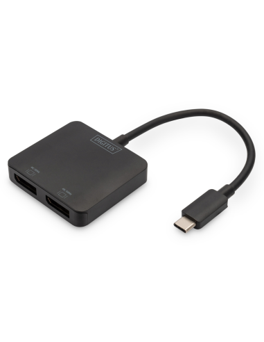 
DS-45339 - Hub de vídeo MST de 2 puertos (USB-C a 2 DP) Doble Monitor Digitus