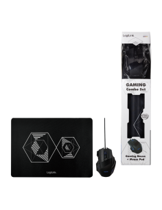 
LogiLink id0162 Gaming Combo Juego de ratón y Alfombrilla para ratón con Sensor óptico preciso Negro 