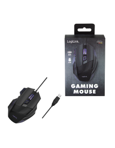 
ID0202 Ratón Optico Gaming 6 botones 2400dpii Negro USB Logilink