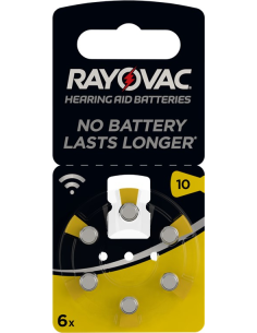 43448 RAYOVAC - Pila Audífono Botón PR70/10A 6 x Blister Rayovac
