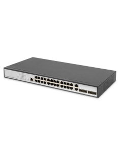 
DN-80221-3 Conmutador Gigabit Layer 2 de 24 puertos 24 puertos + 2 puertos combinados + 2 puertos SFP Uplink