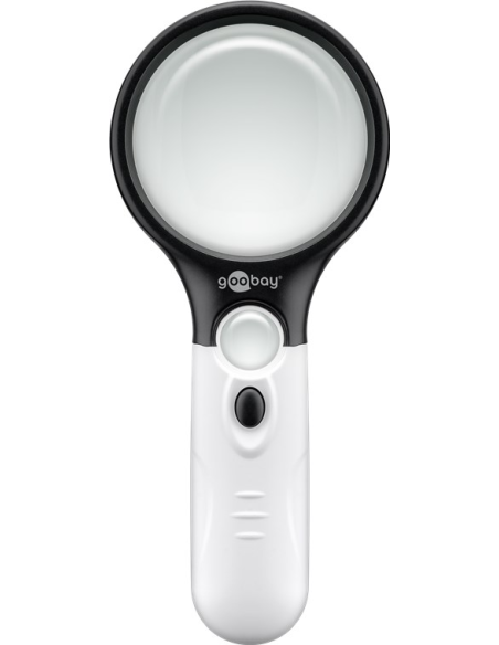 
41255 GOOBAY - Lupa de lectura LED. Funciona con pilas con 3 pilas AAA, no incluidas.
