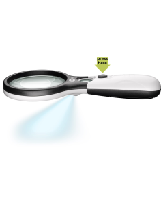 
41255 GOOBAY - Lupa de lectura LED. Funciona con pilas con 3 pilas AAA, no incluidas.